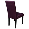 Villa Faux Leather Boysenberry Dining Chairs, Set of 2