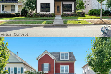 Example of a trendy home design design in Charlotte
