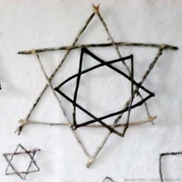 handmade twig stars of david - assorted sizes