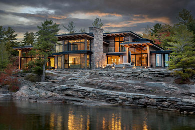 Inspiration for a contemporary exterior home remodel in Toronto