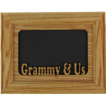 Grammy and Us Oak Picture Frame and Oak Matte, 5"x7"