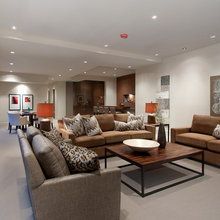 brown couch styling