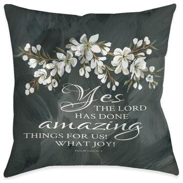 Amazing Things For Us Outdoor Pillow, 18"x18"