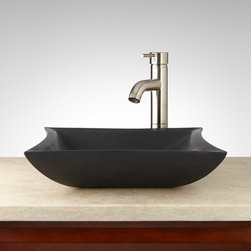 MAUNA LAVA STONE SQUARE VESSEL SINK - Bathroom Sinks