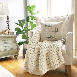Chunky Knit Throw Blankets - Throws