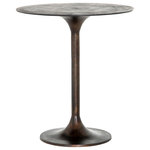 Four Hands - Simone Counter Table-Antique Rust - Classic tulip shaping in textural cast-aluminum makes for a modern pub table. Finished in antique rust to bring out alluring highs and lows. Great indoors or out '" cover or store indoors during inclement weather and when not in use.