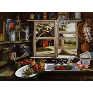 "Millie's Kitchen" Canvas Painting by H. Hargrove, 24"x20"