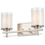 Millennium - Millennium Huderson 2-Light Bath Vanity Light 5502-BN, Brushed Nickel - We all harbor a little vanity, and just the right selection of vanity light is certain to satisfy. It's an opportunity to make a bold design statement while bathing you in the perfect light. Light bulbs are not included.