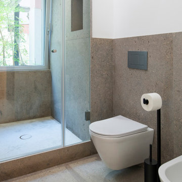 Bathroom Shower and WC View in Picoas Apartment