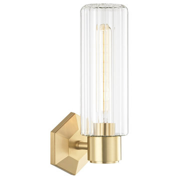 Hudson Valley Roebling 1-Light Wall Sconce 5120-AGB, Aged Brass