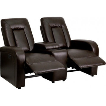 Flash Furniture Eclipse 2 Seat Brown Theater Seating - BT-70259-2-P-BRN-GG