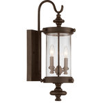 Savoy House - Savoy House Palmer 2-Light Outdoor Light, Walnut Patina - 5-1220-40 - Make your home stand out with elegant outdoor lighting from Savoy House's Palmer collection. Clear seeded glass shades create drama and the walnut patina finish adds boldness. Designed by Karyl Pierce Paxton.