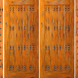 Alder Entry Prehung Double Door with Two Sidelites - Front Doors