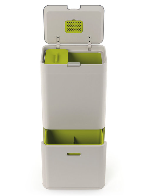 Kitchen Recycling Bins Joseph 60l Totem Recycling Bin Stone 30001 Bins