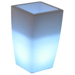 HomeRoots Furniture - HomeRoots 20" X 12" X 12" Multi PE Plastic Square LED Planter - Should you require an ornament for your rooms, one that will also do wonders for the design of your rooms, you?re at the right place with this entrancing planter. This planter is a marvelous piece, with a modern style that will be an enhancement for your space no one can ignore and multiple colors that will remove monotony from your rooms. This planter is a high quality piece, expertly made of high grade PE plastic. You want your planters to be long lasting, and that?s exactly what this one will give you. It's a part of the Bazo collection, and its unique charm and design will give a refreshing feel to the atmosphere of your home. You can introduce it into your interior to achieve the perfect look.