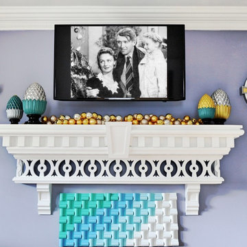 Home decor how-to: Make a holiday mantle. Fireplace not required