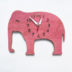 Blushing Big Elephant Children's Wall Clock - Kids Clocks