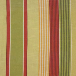 Phoebe Printed Vertical Stripe Linen Custom Made Curtains - Curtains