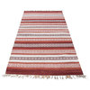 2'10"x5' Hand Woven Flat Weave Striped Design Durie Kilim Oriental Rug
