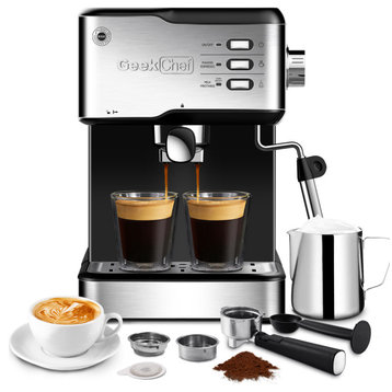 Coffee Machine with 1.5L Water Tank, Espresso and Cappuccino latte Maker
