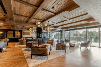 Transitional living room photo in Toronto