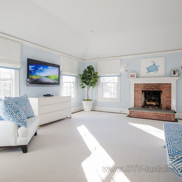 Contemporary Home Theater Installation | Darien, CT (Master Bedroom)