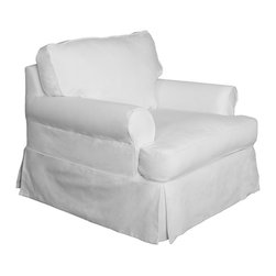 Sunset Trading Horizon Chair - Slip Cover Set Only - Performance White - Slipcovers And Chair Covers