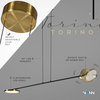 Torino 39" ETL Certified Integrated LED Pendant, Antique Brass
