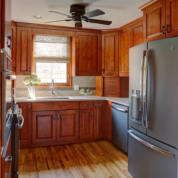 Traditional Alder Galley Kitchen