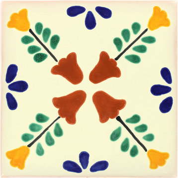Handmade Tierra y Fuego Ceramic Tile, Arrow, Set of 9