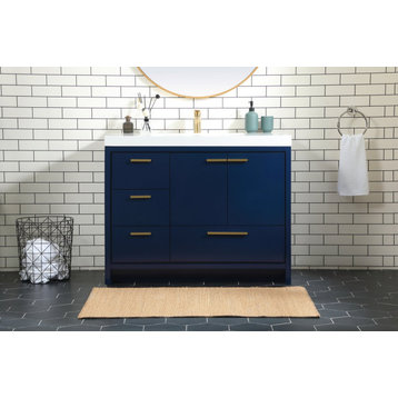 Elegant VF46042MBL 42"Single Bathroom Vanity, Blue