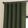 Faux Linen Darkening Curtain Single Panel, Tuscany Green, 50"x84"