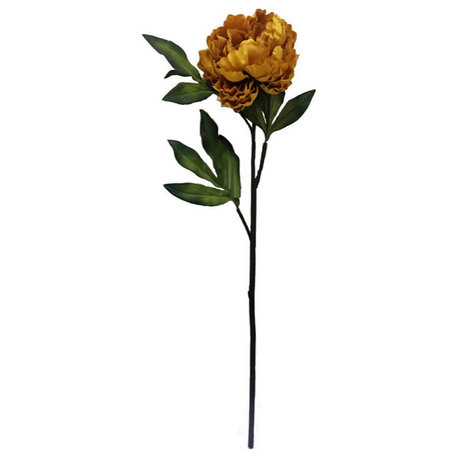 Vickerman 25" Peony Stem, Pack of 3, Mustard