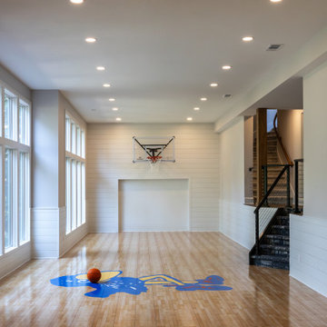 Two-Tiered Basement Designed for Family Fun