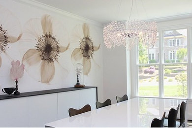 Inspiration for a contemporary dining room remodel in Raleigh