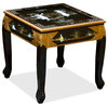 Black Lacquer Mother of Pearl Asian Accent Table