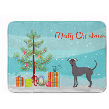 Argentine Pila Dog Christmas Tree Machine Washable Memory Foam Mat Doormats