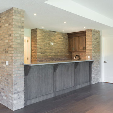 Rift cut white oak bar detail