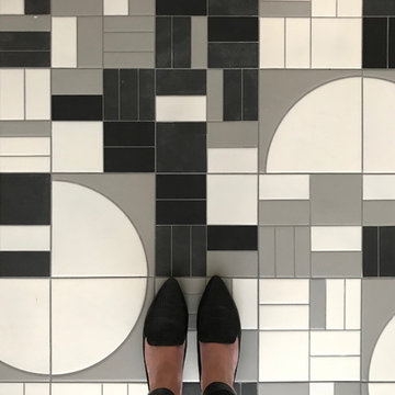 Taylor + Taylor: Eclectic Grey, Black, and White Floor Tile