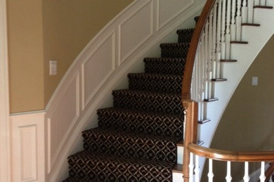 Elegant staircase photo in Indianapolis