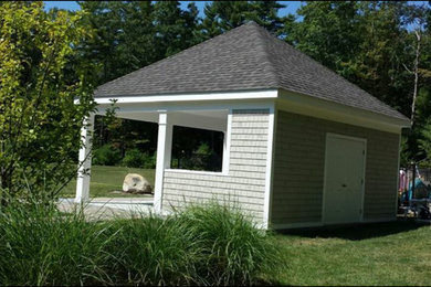 custom built pool house Duxbury, MA