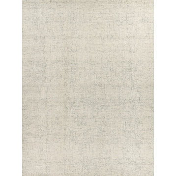 Caprice Handmade Hand-Tufted Wool Gray/Ivory Area Rug, 5'x8'