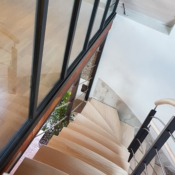 Création escalier et verrière style industriel
