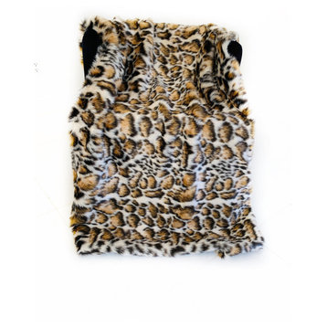 Plutus Brown Tiger Faux Fur Luxury Throw Blanket, 48"x60"