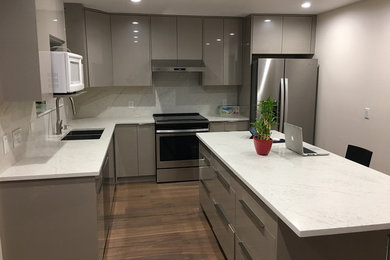 Mid-sized minimalist kitchen photo in Vancouver