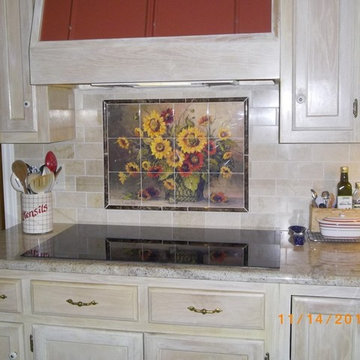Backsplash Ideas - Sunflower Bouquet Tile Mural