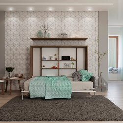 Spazio T - Full Size Wall Bed with Table - Kids Desks And Desk Sets