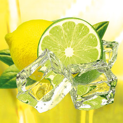 Platin Art's Deco Glass Wall Decor- Fresh Lemon & Lime - Wallpaper