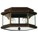 Hinkley - Clifton Park Brass Outdoor Ceiling Light, Copper Bronze - Ceiling Mount; 8.75"D Canopy