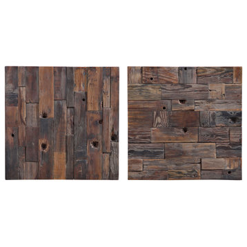 Astern Wood Wall Decor, Set of 2